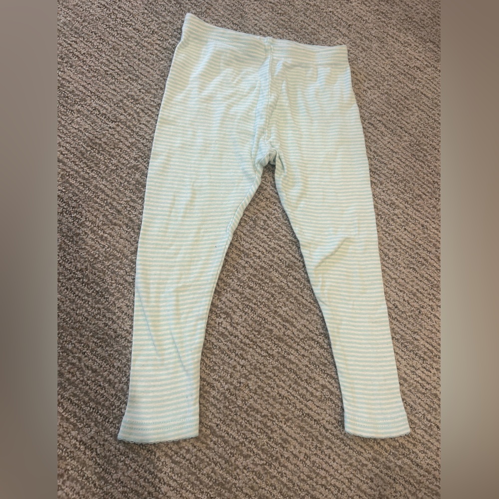 2T Light Blue Striped leggings